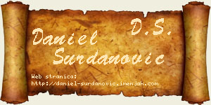 Daniel Surdanović vizit kartica